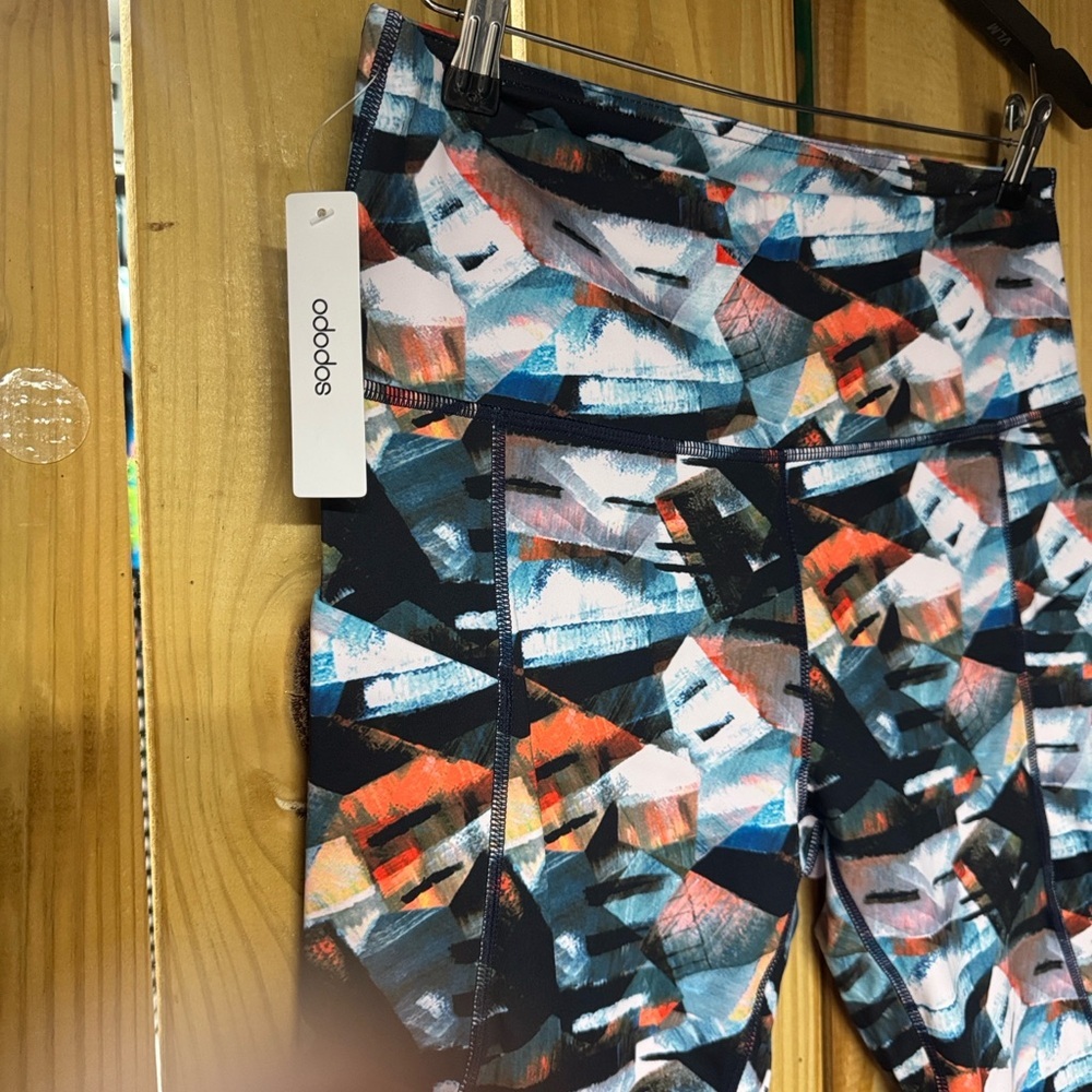 Colorful Geometric Women's Leggings - Picture 5 of 6